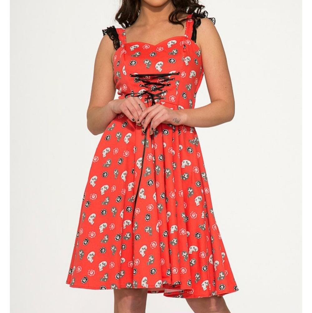 NWT RETRO 50s skull pinup rockabilly dress - Picture 3 of 15
